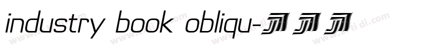 industry book obliqu字体转换